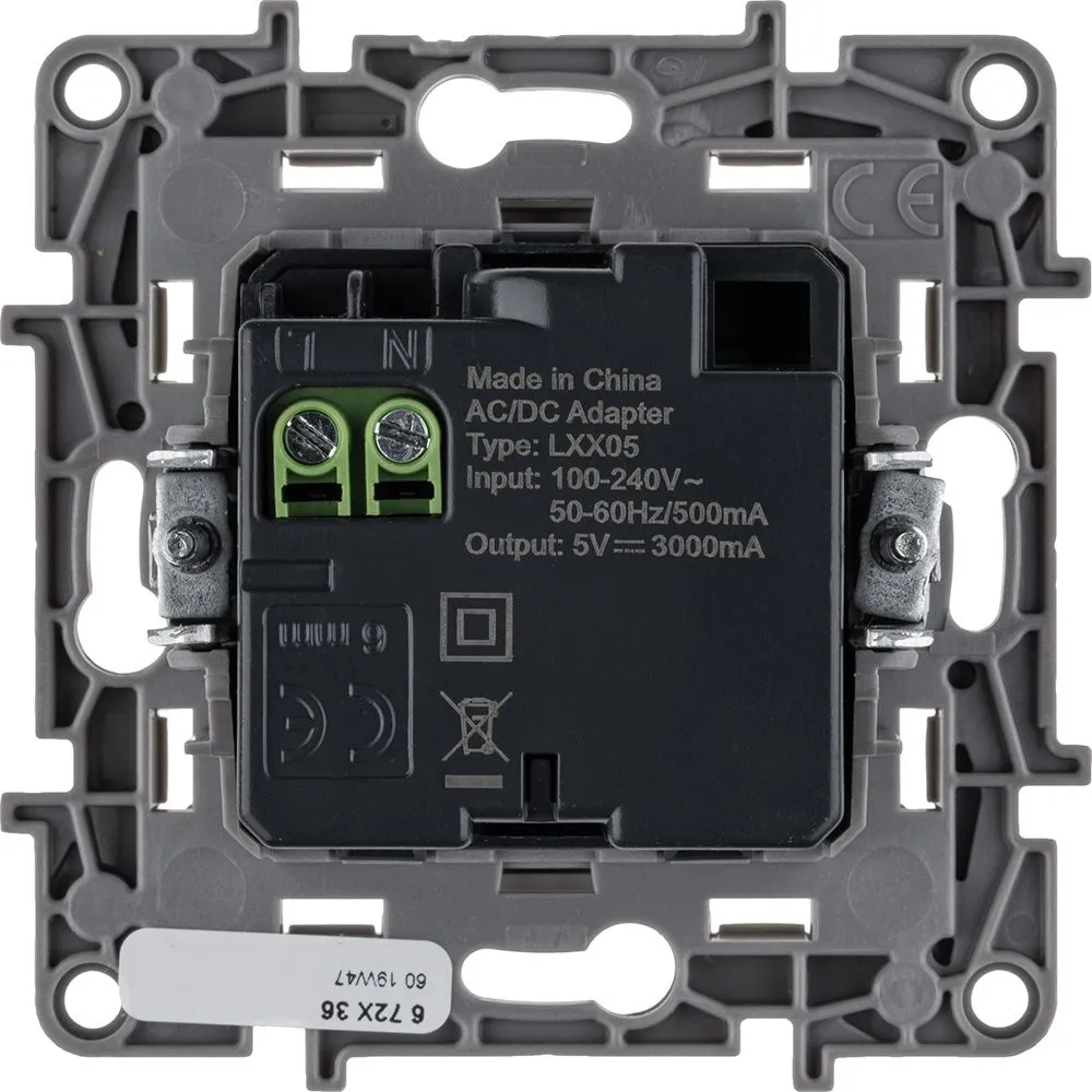 ETIKA Розетка USB A+C 15Вт белый - Фото 2