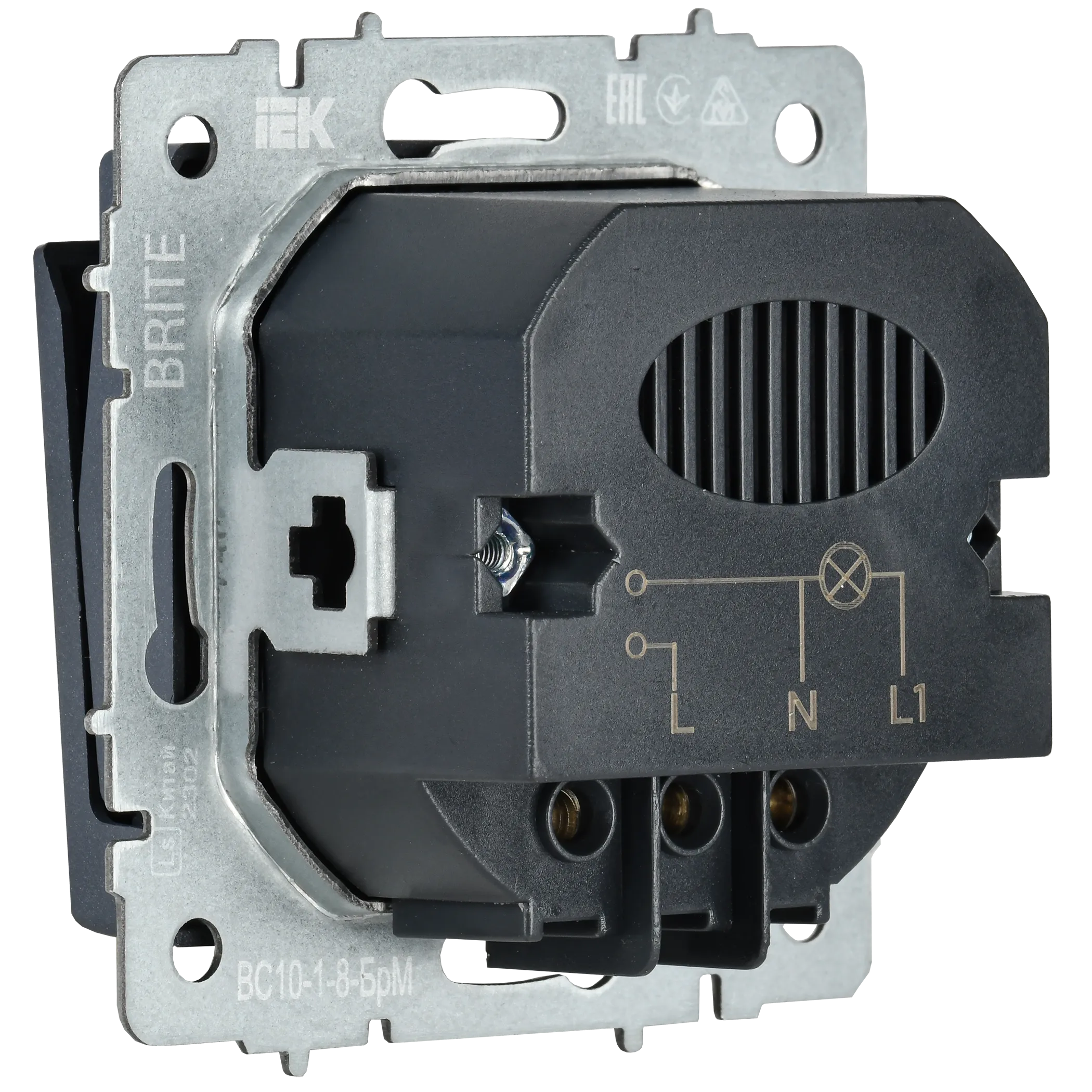 BRITE Выключатель карточный 30А ВС10-1-8-БрМ маренго IEK - Фото 3