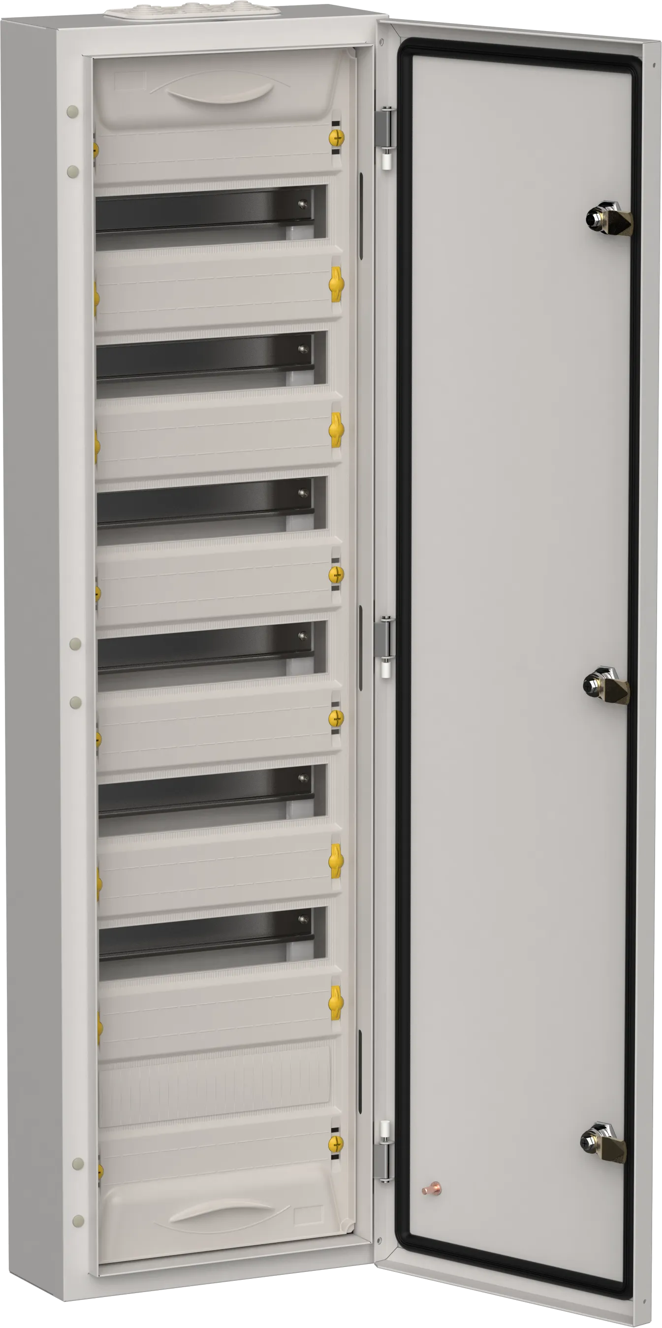 TITAN 5 Корпус металлический ЩРн-84 (1х84) 1085х310х140мм IP54 серый (одна дверь) IEK