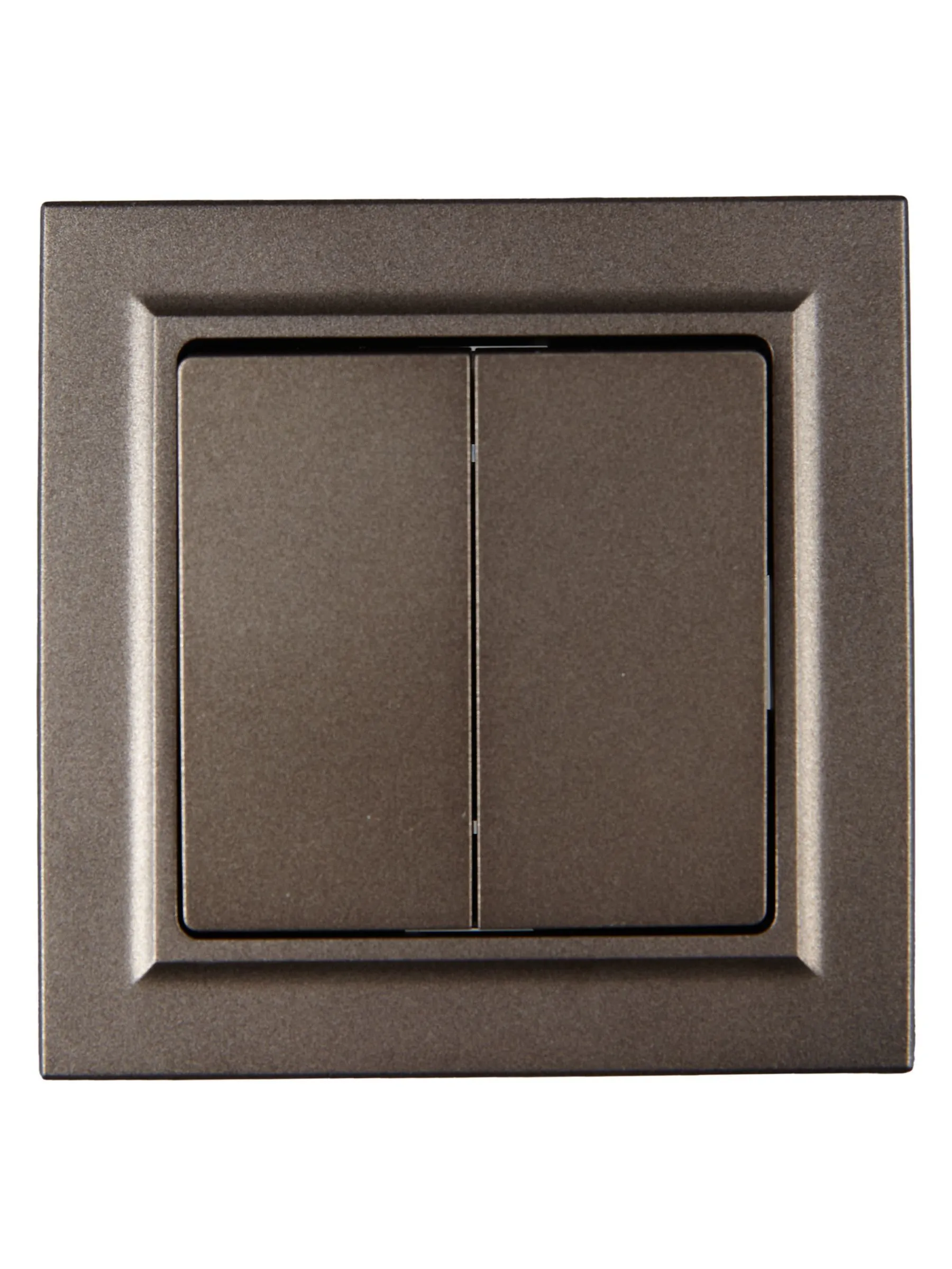 BRITE Выключатель 2-клавишный 10А в сборе ВСР10-2-0-БрТБ темная бронза IEK - Фото 3