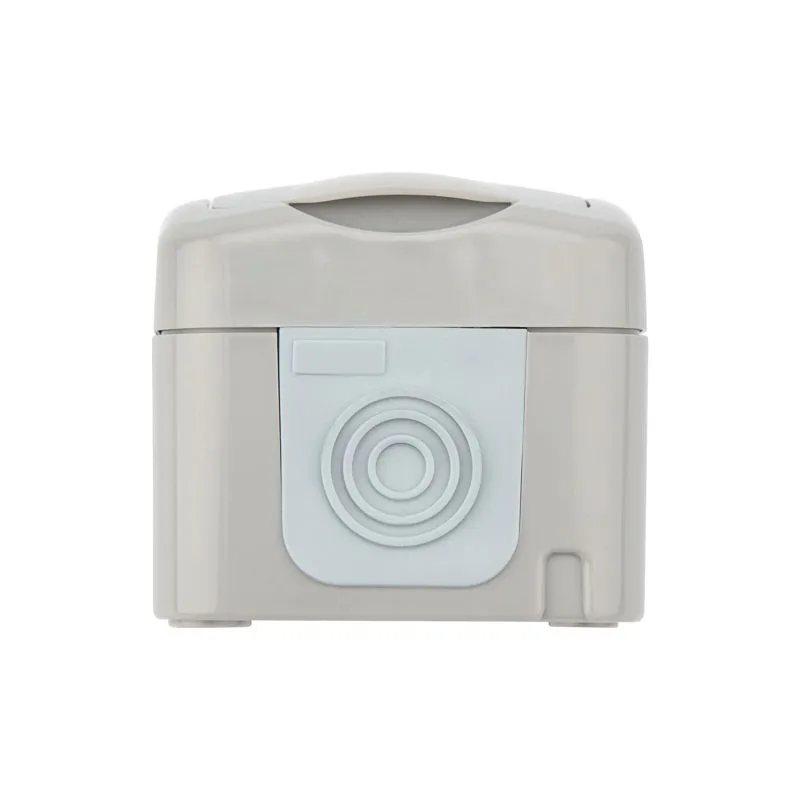 Розетка одноместная (керамика) Mini OG IP54 с/з, о/у, серая KRANZ - Фото 5