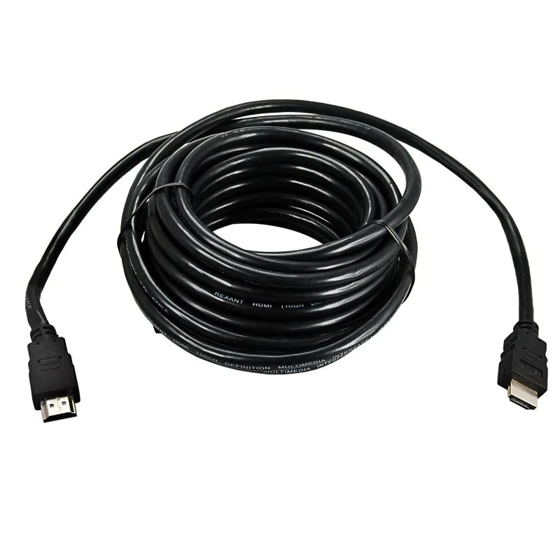 Кабель HDMI - HDMI 1.4, 10м, Gold REXANT - Фото 2