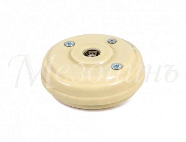 Розетка ретро фарфоровая телевизионная  (SAT) оконечная (без подъемной рамки, D70x20), цвет - слонов