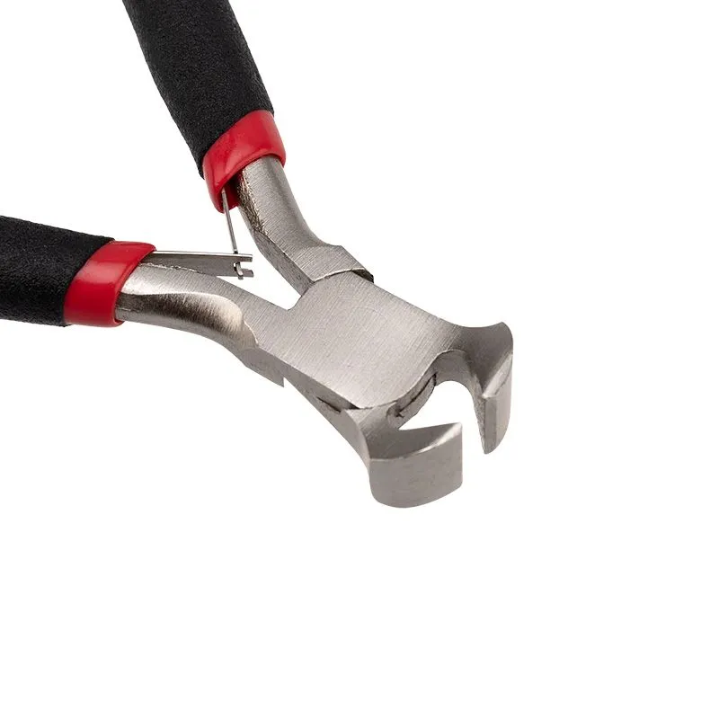 Кусачки торцевые мини 100мм никелированные, авторазжим, обливные рукоятки REXANT - Фото 2