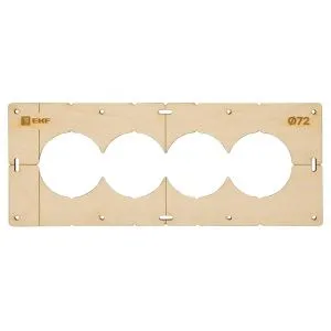 Шаблон для подрозетников c 4 отв. диам. 72 мм EKF Expert sh-d72-4