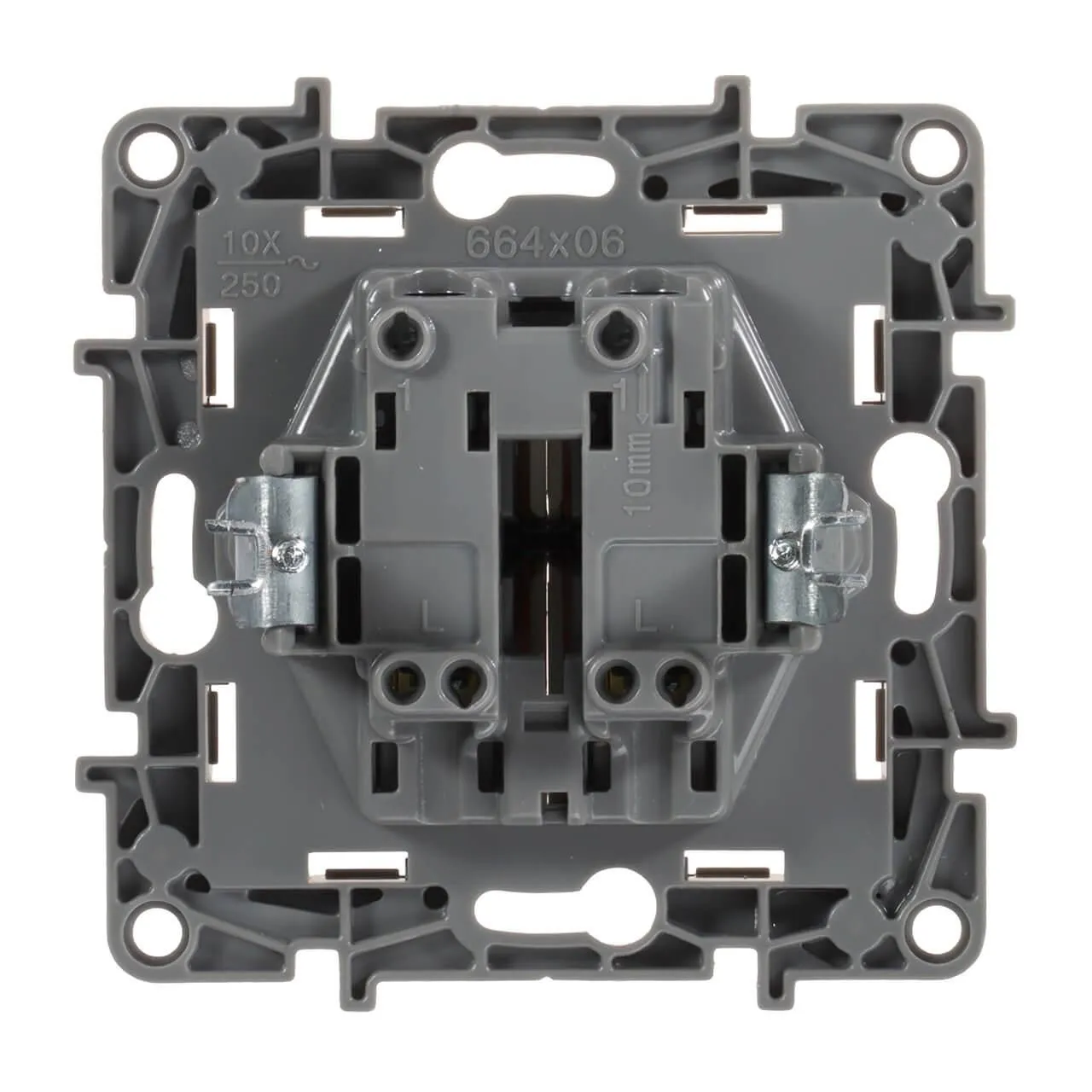 ETIKA Выключатель 2-клавишный схема 5 10АХ безвинтовые зажимы слоновая кость - Фото 4