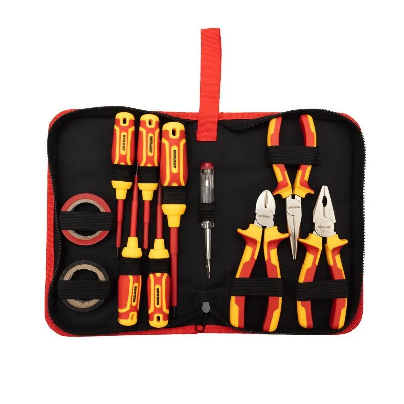 Набор диэлектрического инструмента RI-02, тканевый пенал, 11 предметов, до 1000В REXANT 12-4692-3