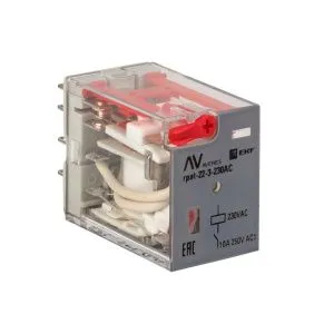 Реле промежуточное с кнопкой и мех. Индикацией RPAt 22/3 10A 230В AC EKF rpat-22-3-230AC