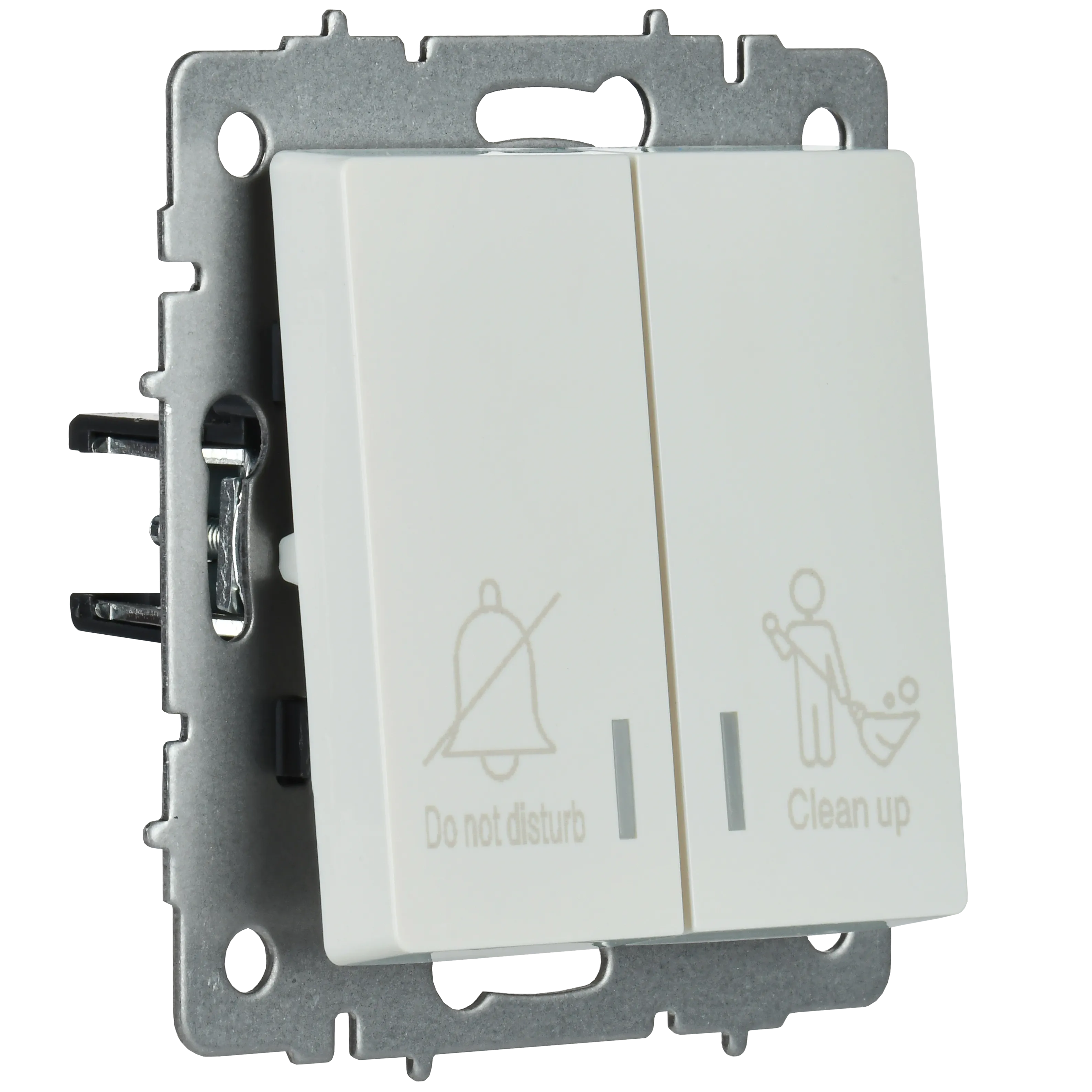 BRITE Выключатель 2-клавишный с индикацией для отелей 10А ВС10-2-9-БрЖ жемчуг IEK - Фото 8