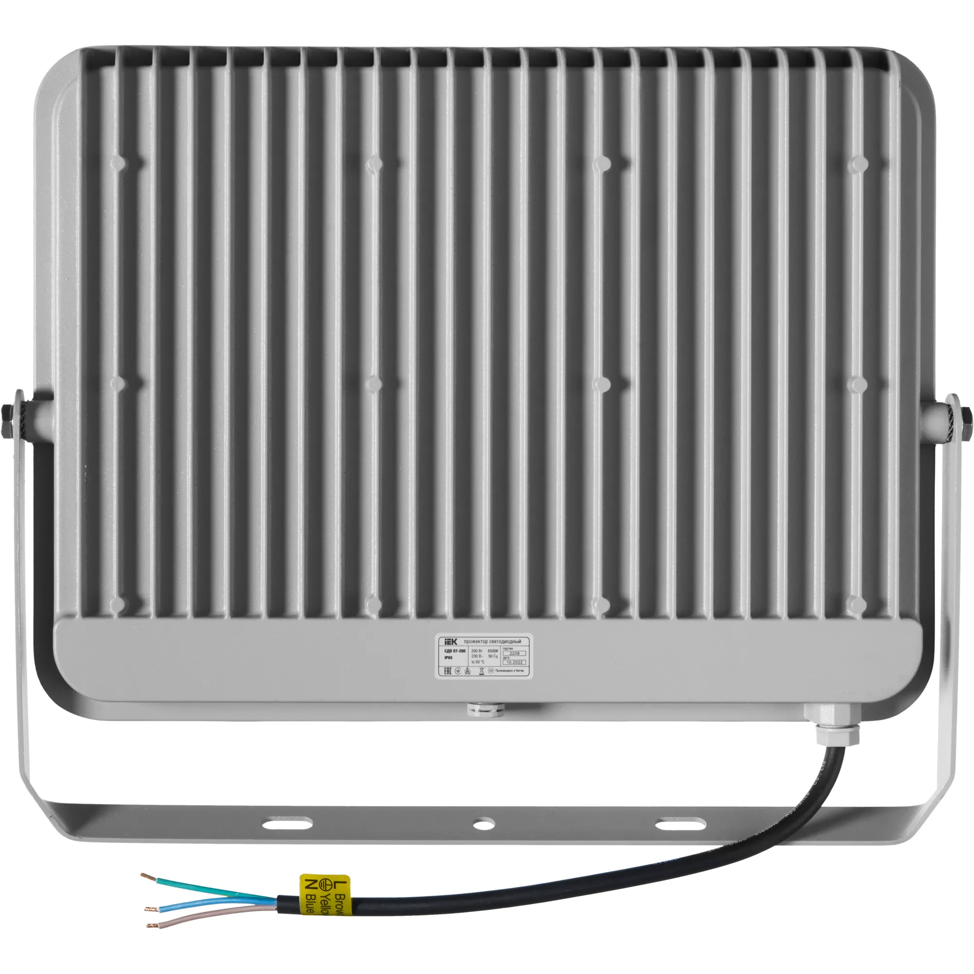Прожектор светодиодный СДО 07-200 IP65 серый IEK - Фото 3