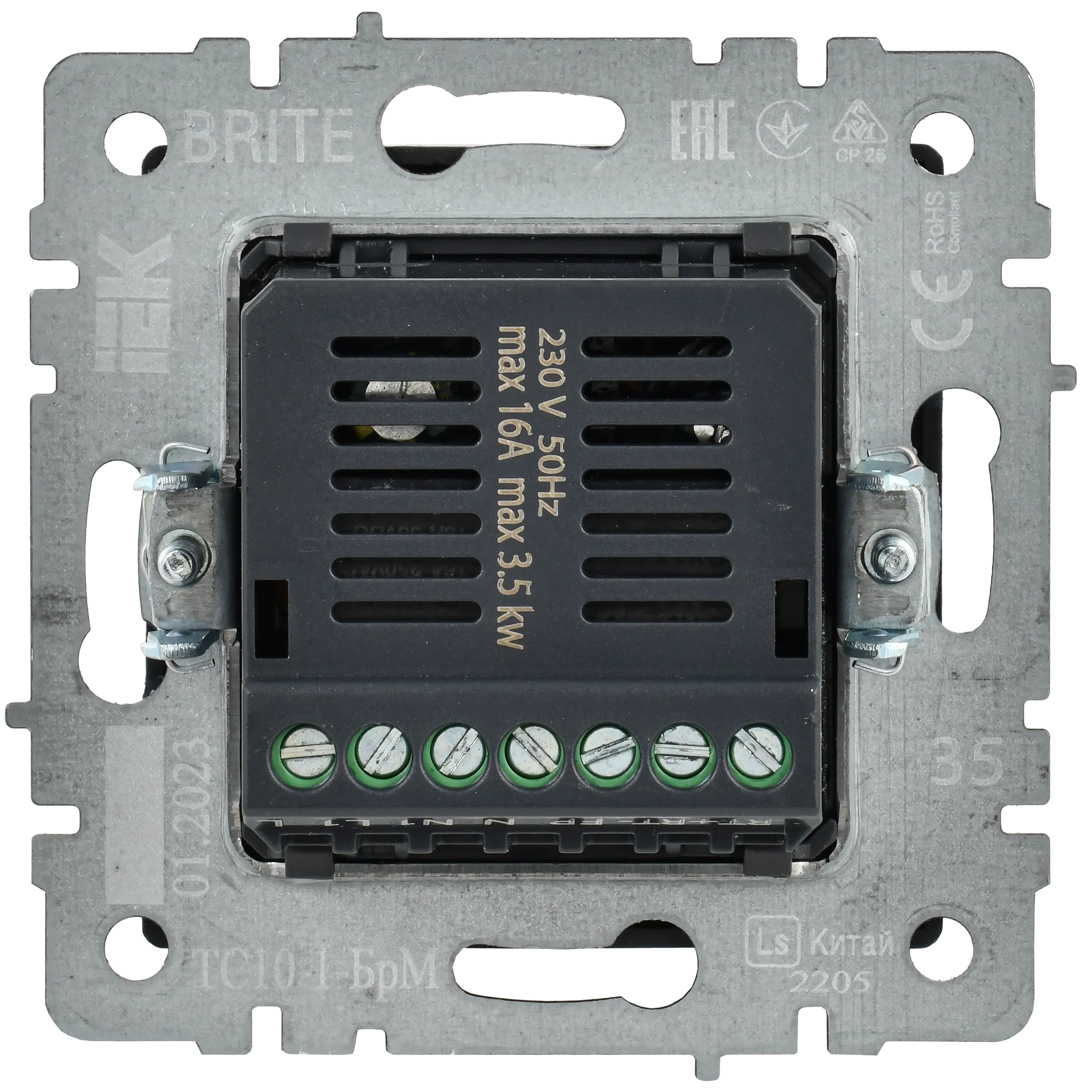 BRITE Термостат электронный с индикацией ТС10-1-БрМ маренго IEK - Фото 7