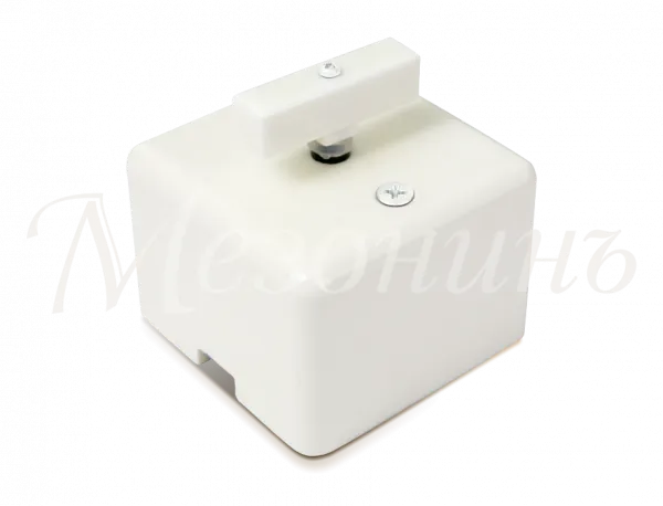 Выключатель ретро проходной фарфоровый поворотный на 2 положения, коллекция "QUADRA", цвет - белый,