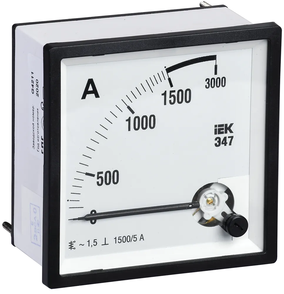Амперметр аналоговый Э47 1500/5А класс точности 1,5 72х72мм IEK