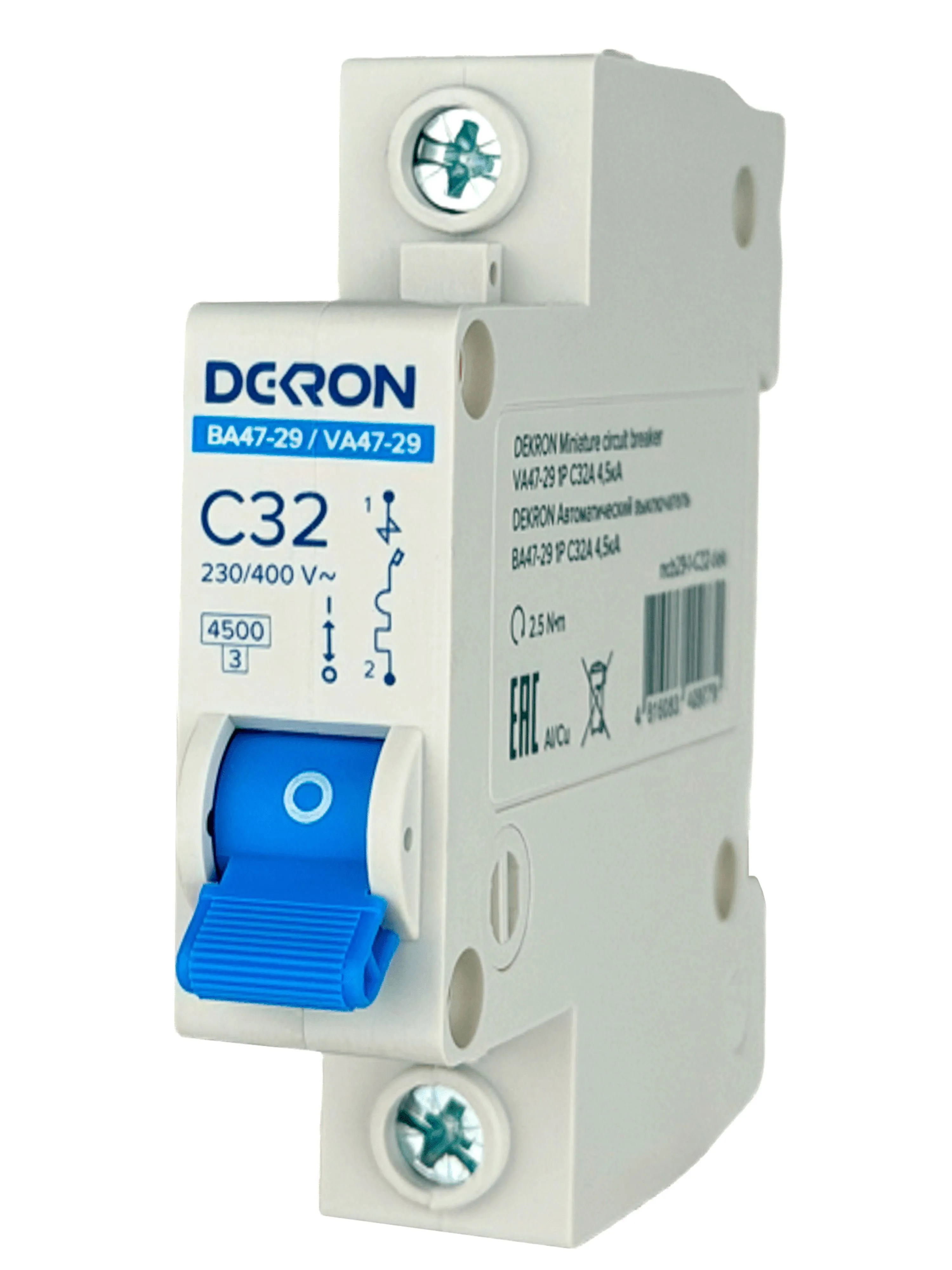 Автоматический выключатель ВА47-29 1P С32A 4,5кА - Фото 2