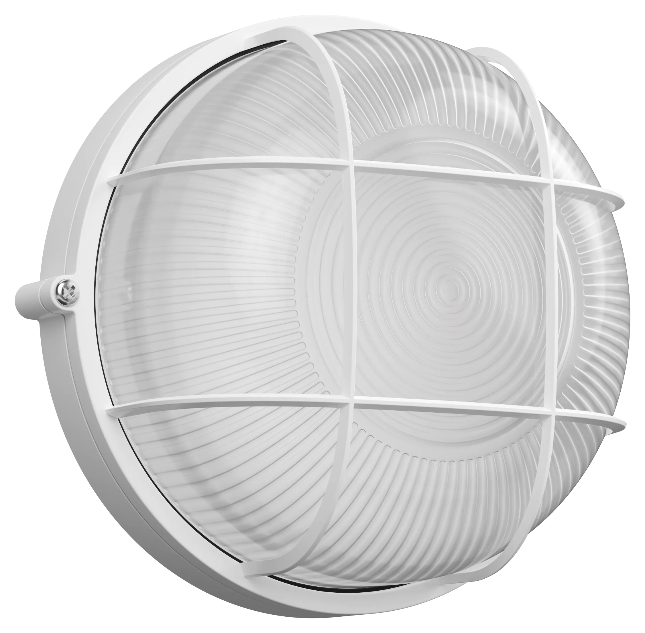 Светильник НПП1302 круг с решеткой 60Вт IP54 белый IEK