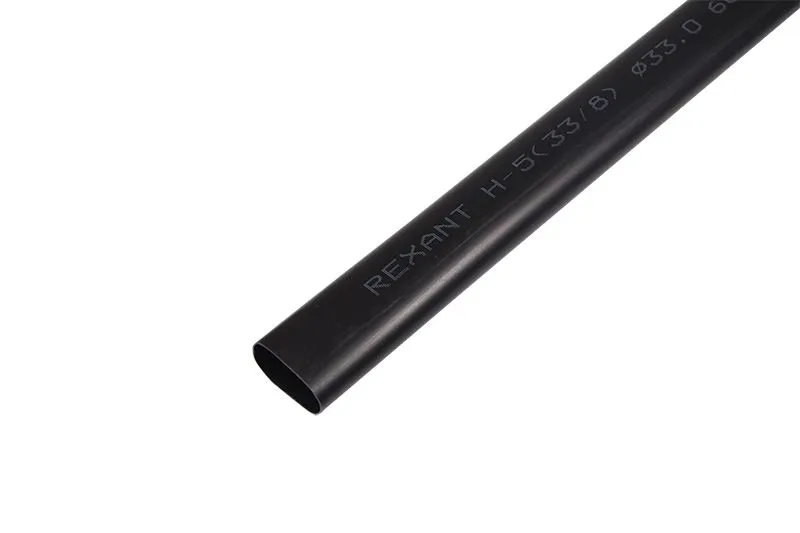 Трубка термоусаживаемая СТТК (3-4:1) среднестенная клеевая 33,0/8,0мм, черная, упаковка 4 шт. по 1м REXANT 26-0033