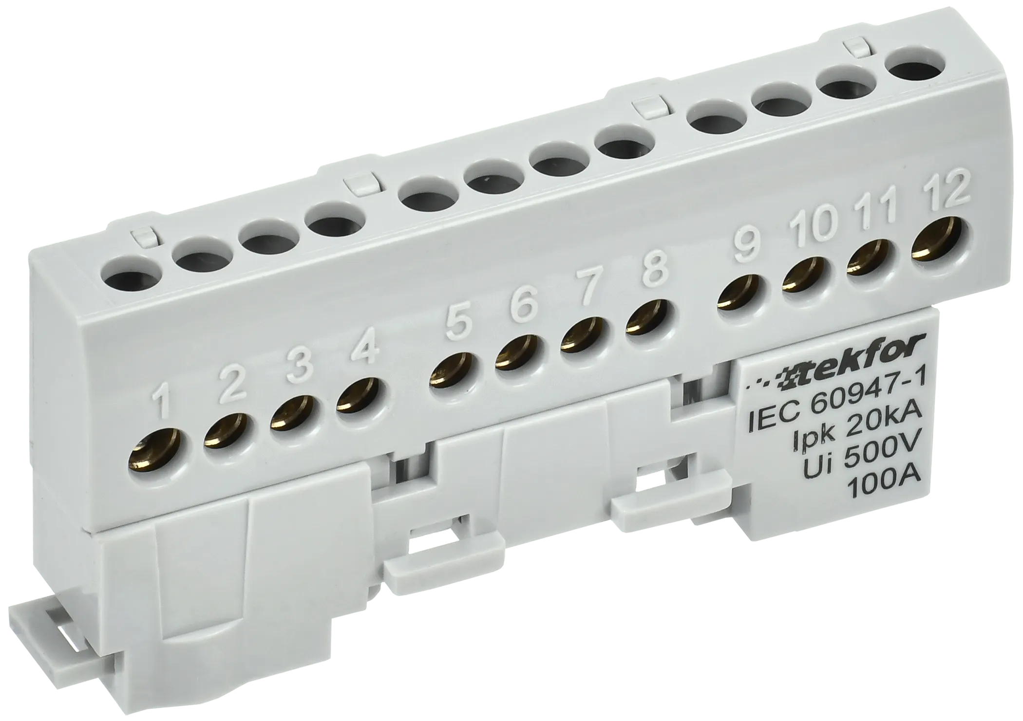 TEKFOR Шина L "фаза" изолированная на универсальном держателе 6х9-12-Ср IEK