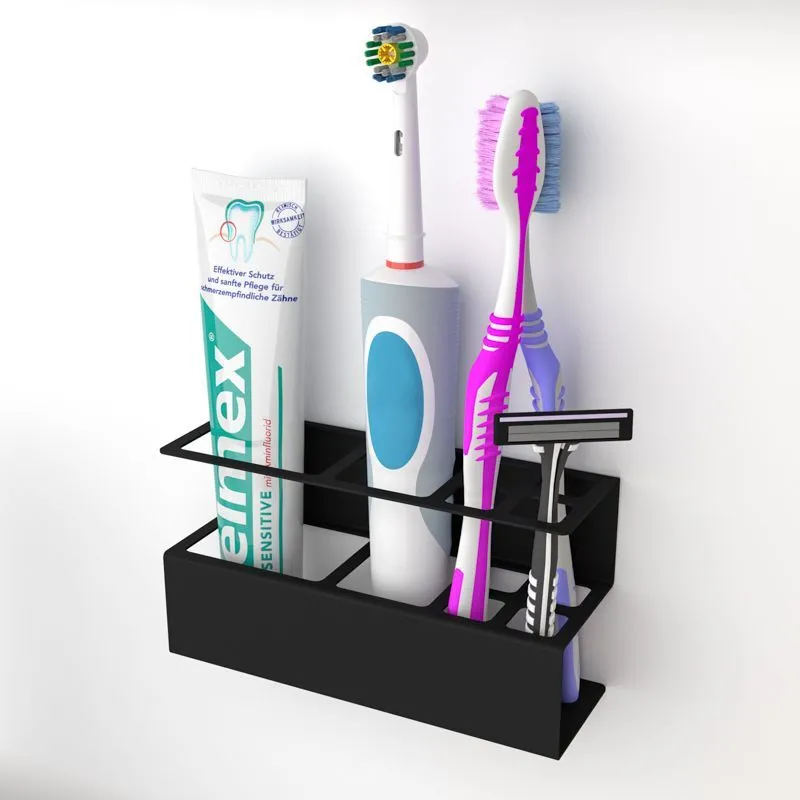 Держатель для хранения зубных щеток и аксессуаров для ванны, черный REXANT 38-0703