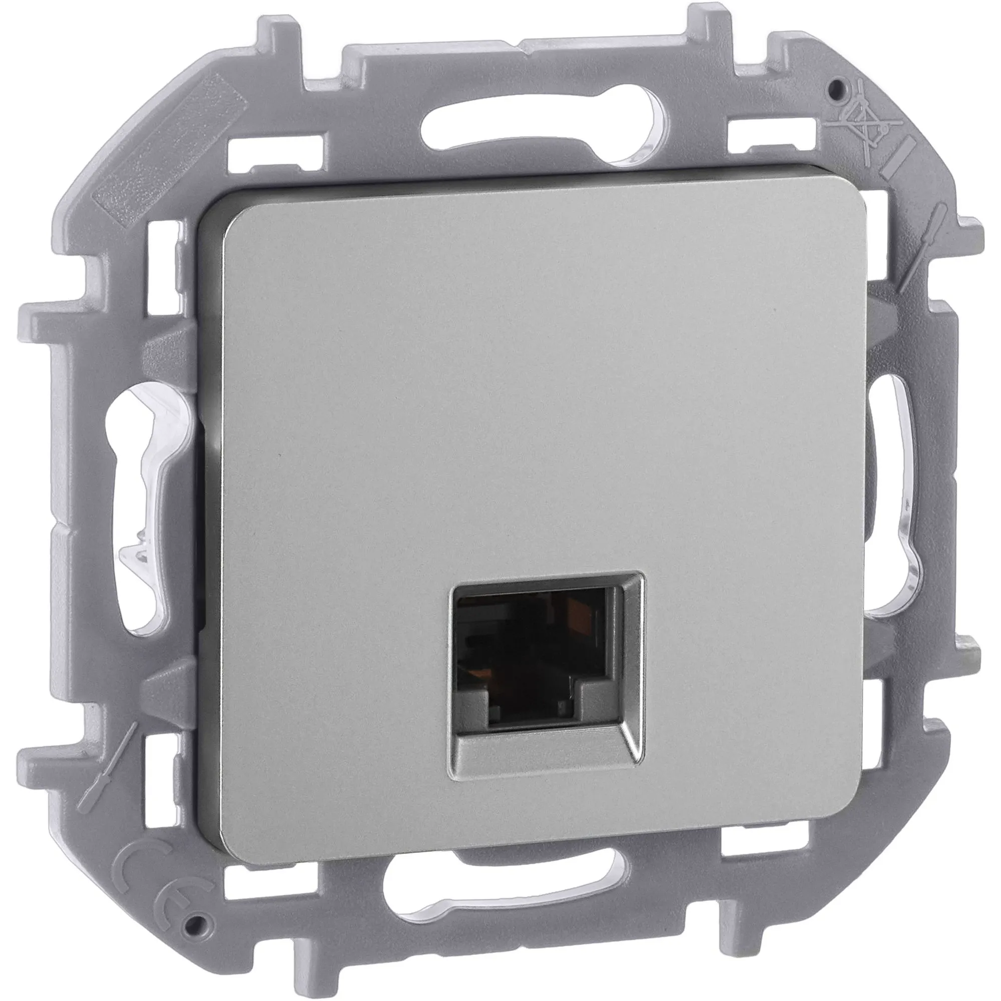 INSPIRIA Розетка компьютерная RJ45 категория 5Е UTP алюминий 673827