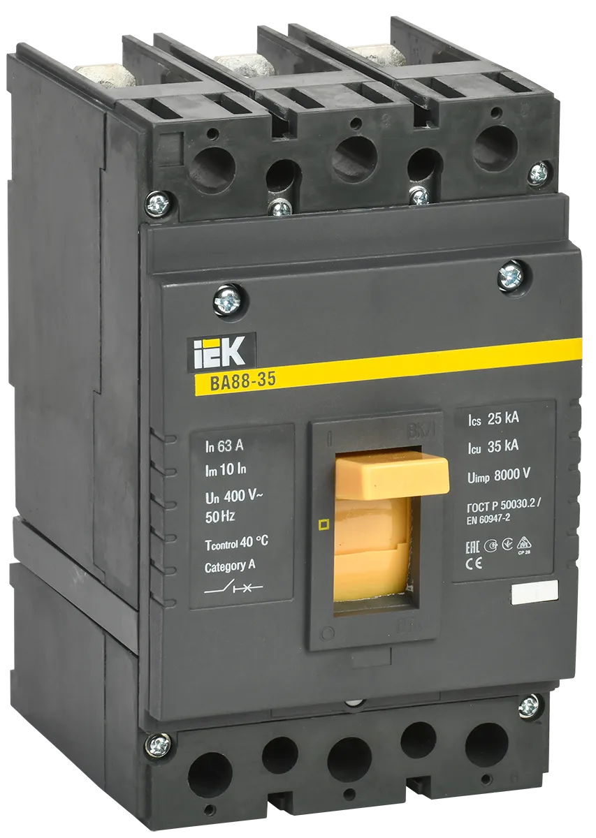 Выключатель автоматический ВА88-35 3Р 63А 35кА IEK