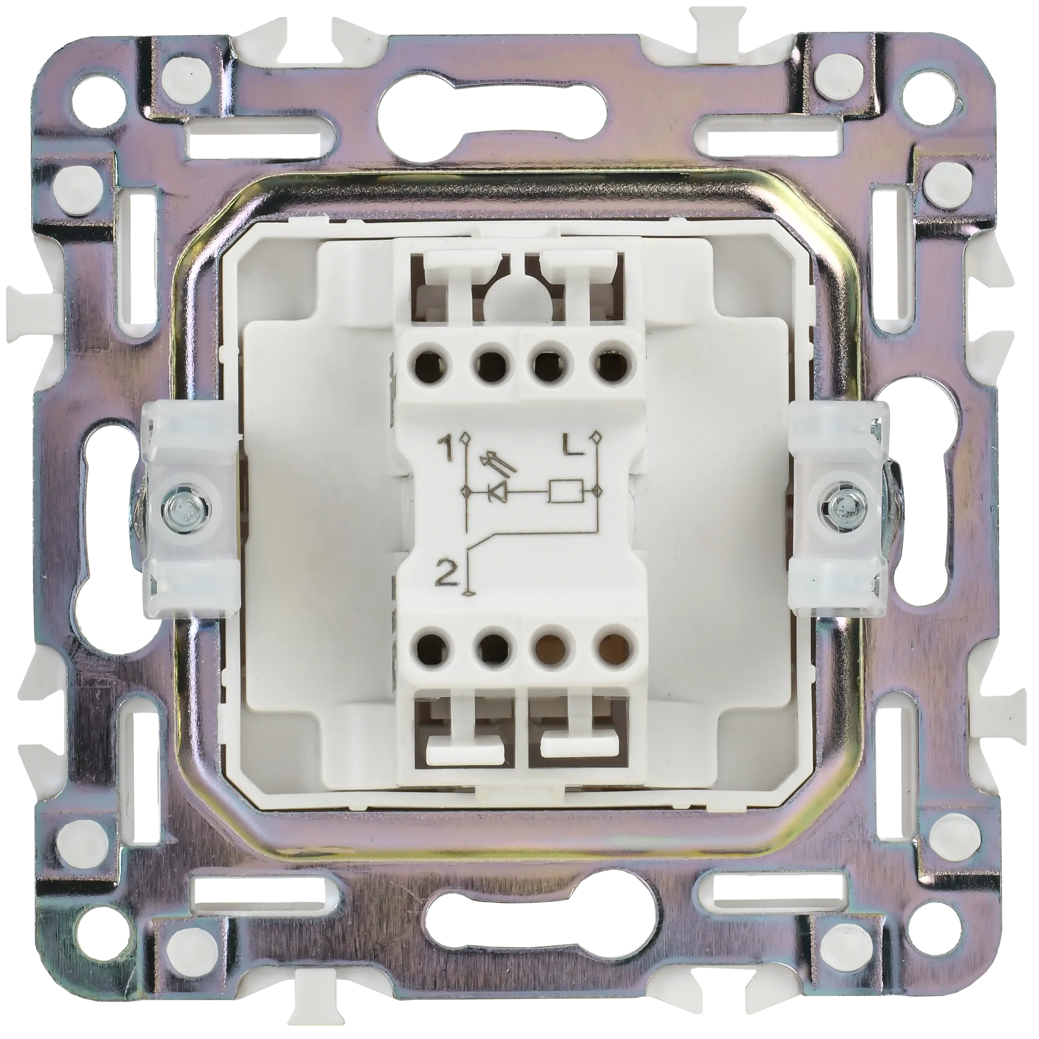 SKANDY Выключатель 1-клавишный проходной с индикацией 10А SK-V08W арктический белый IEK - Фото 3
