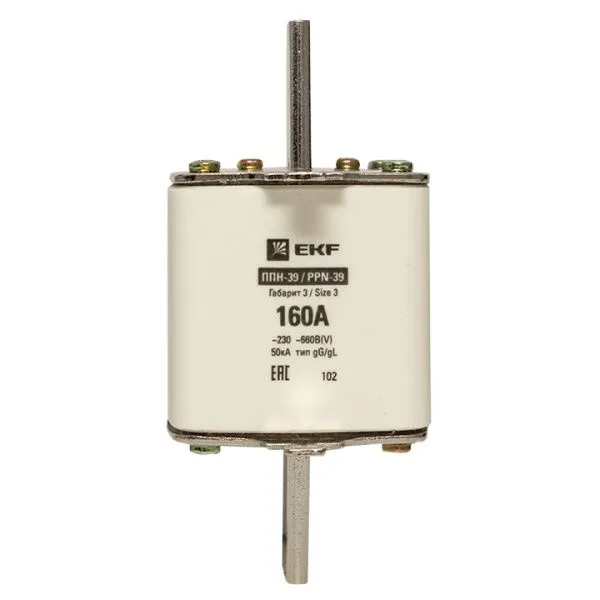 Плавкая вставка ППН-39 630/160А габарит 3 EKF - Фото 3