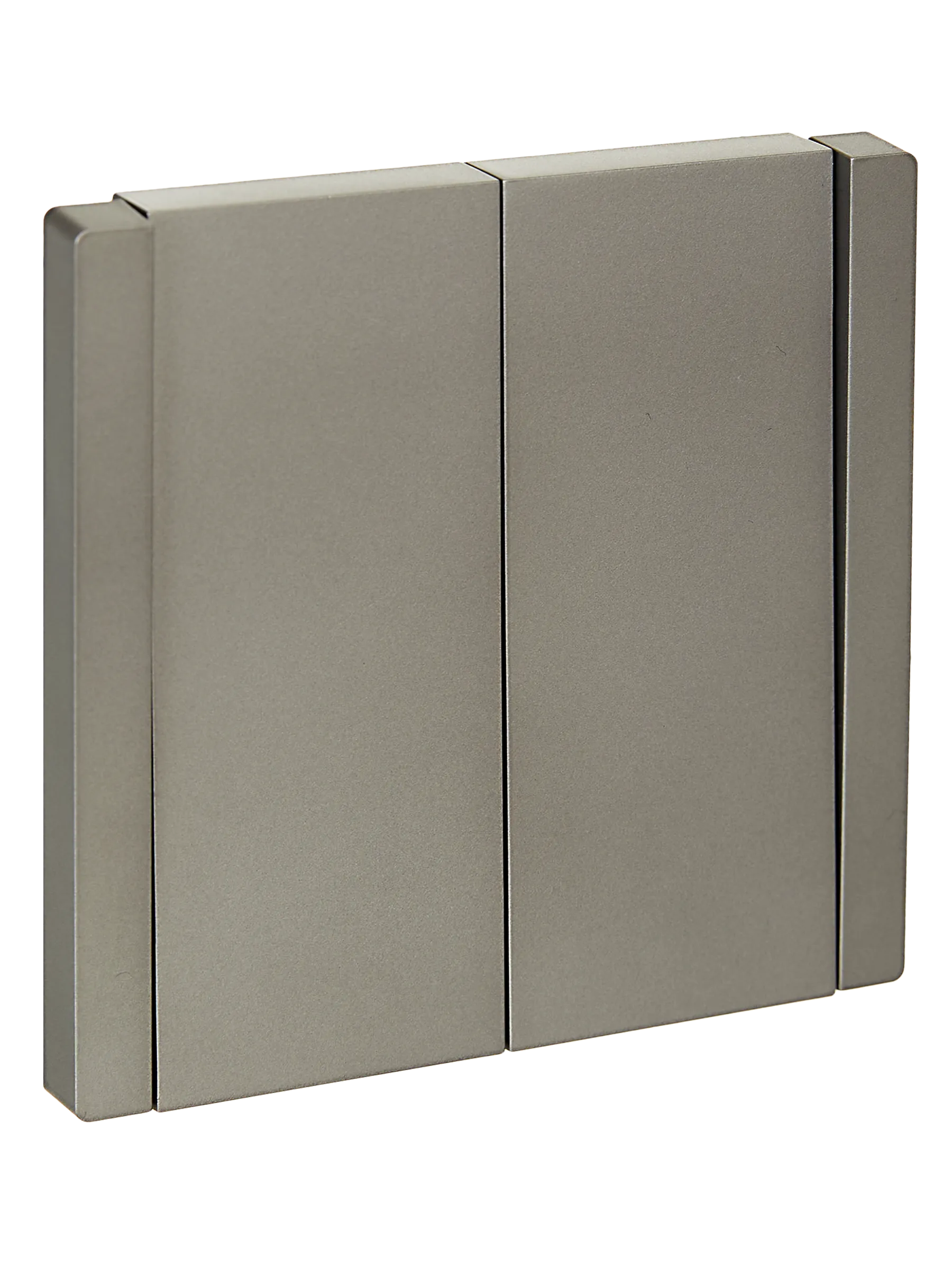 FORTE&PIANO Выключатель 2-клавишный 10А FP505 сталь IEK FP-V20-0-10-1-K46