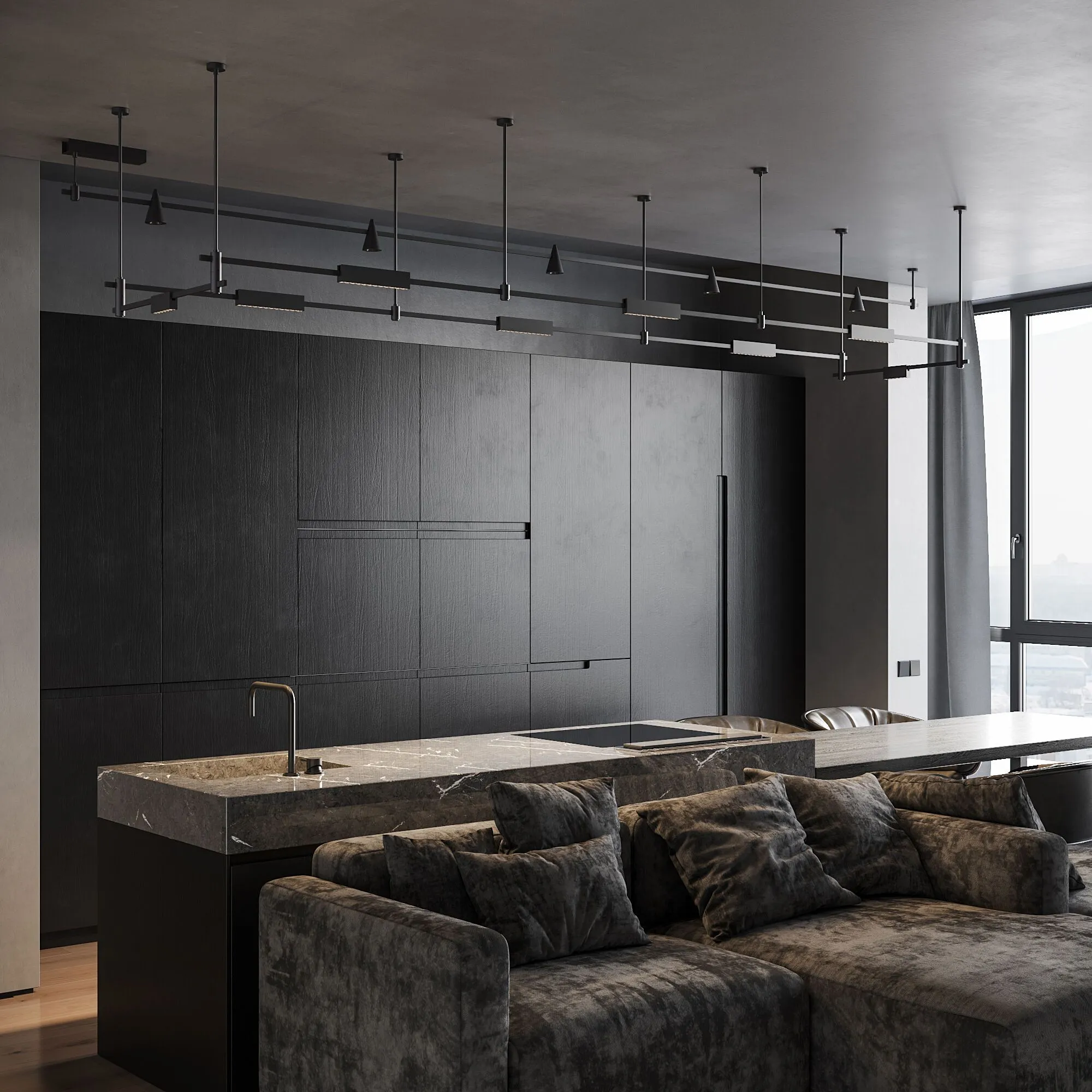 Esthetic Magnetic Трековый светильник 12W 3000K (чёрный) 85121/01 - Фото 5