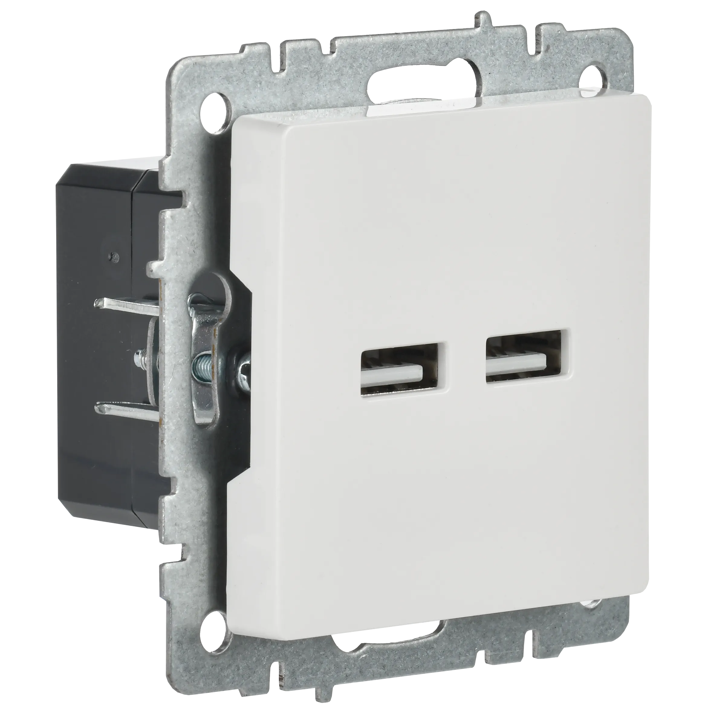 BRITE Розетка USB A+A 5В 3,1А РЮ10-1-БрБ белый IEK - Фото 7