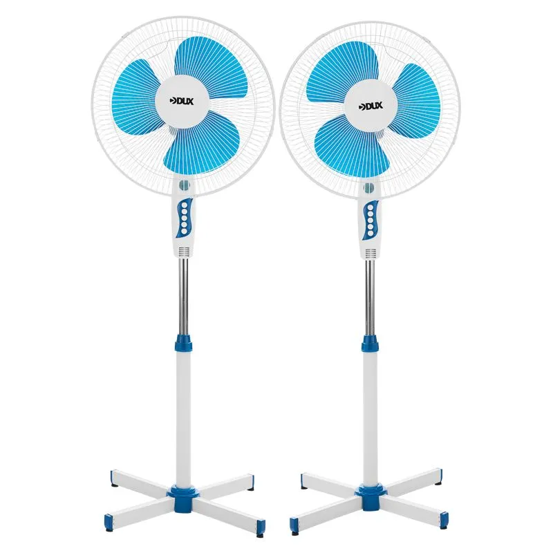 Вентилятор напольный DUX DX-1603 40 Вт, 220V, цвет белый/синий (2 шт./кор.) - Фото 2