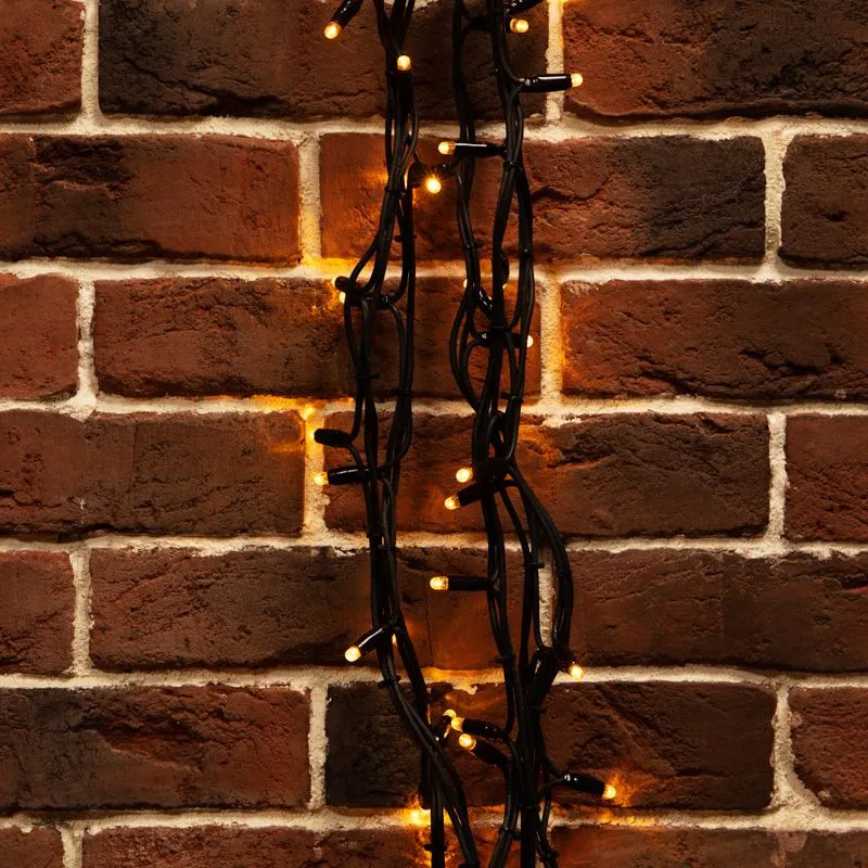 Гирлянда Твинкл Лайт 20 м, черный КАУЧУК, 240 диодов, цвет желтый (контроллер в комплекте)