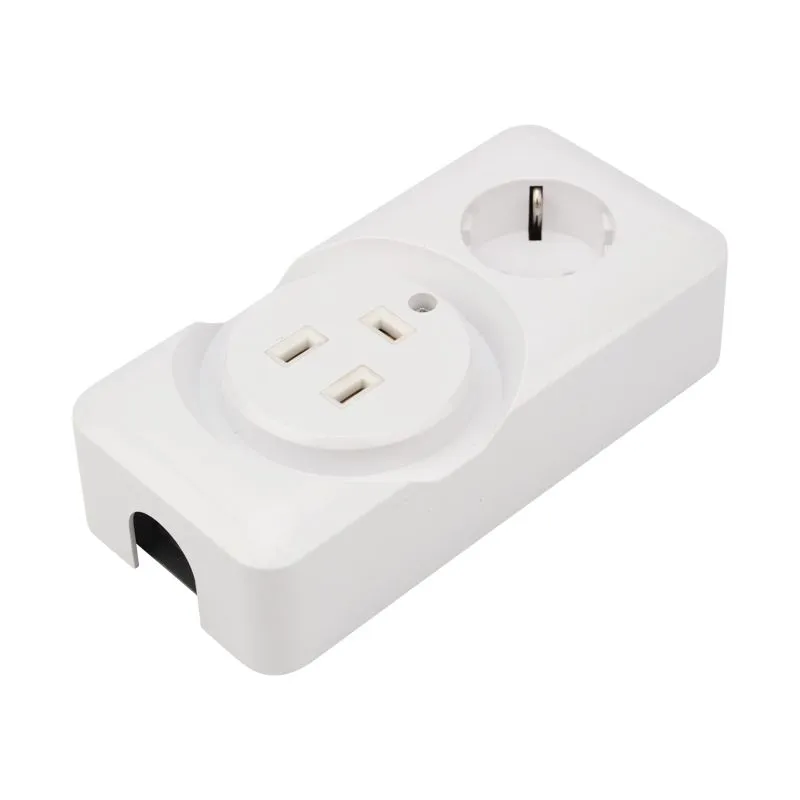 Розетка РШ/Евро двойная для электрической плиты 32А/16A, 250В, 2Р+РЕ (ОУ) белая REXANT 11-8982