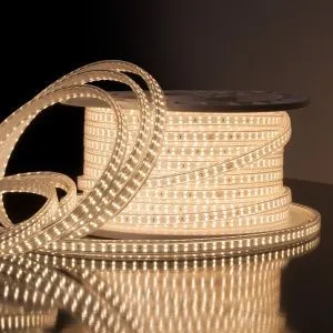 Лента светодиодная 220V 18W 180Led 2835 двухрядная IP65 дневной белый, 50 м Elektrostandard a041110