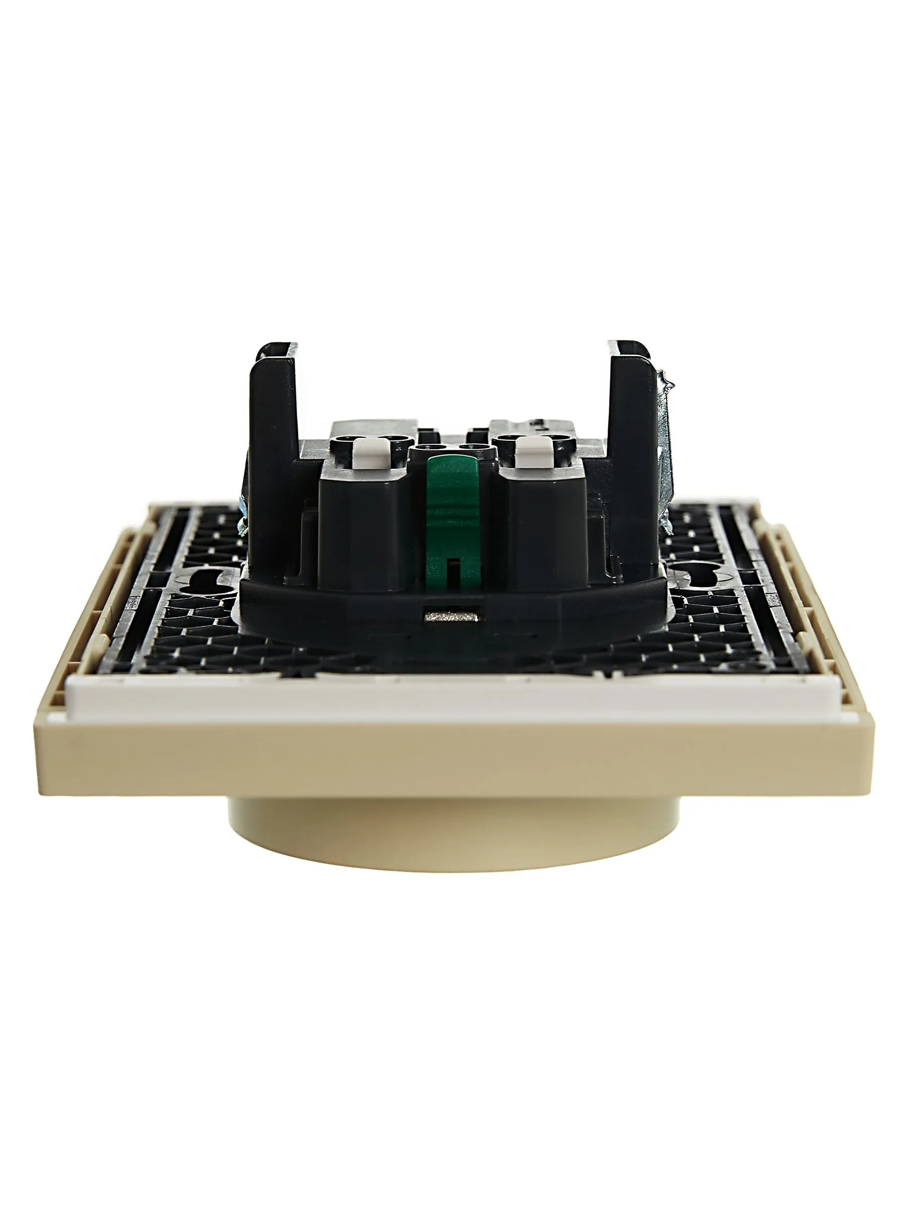 FORTE&PIANO Розетка 2-местная с заземлением без защитных шторок безвинтовое крепление 16А FP424 ваниль IEK - Фото 5