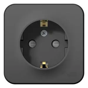 Розетка 1-м ОП Blanca 16А IP20 250В с заземл. защ. шторки с изолир. пластиной антрацит SE BLNRA011116 1210632