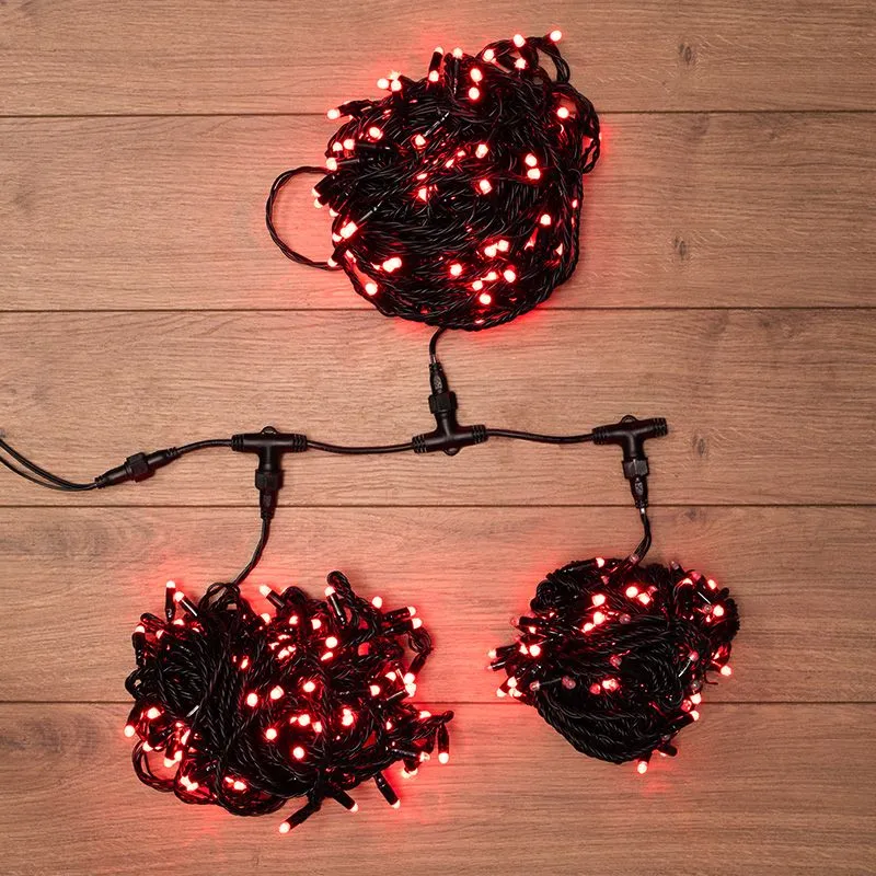 Гирлянда LED ClipLight 24V, 3 нити по 20 м, свечение с динамикой, цвет диодов Красный