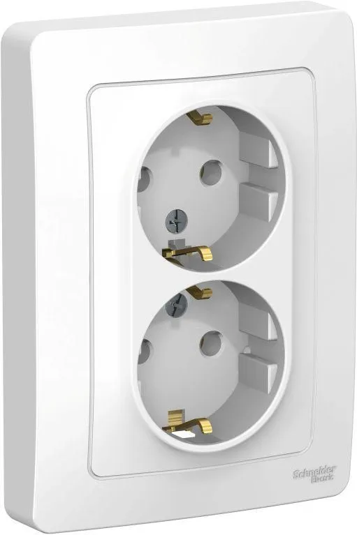 Розетка 2-м СП Blanca 16А IP20 250В с заземл. без защ. шторок бел. SE BLNRS001021 - Фото 2