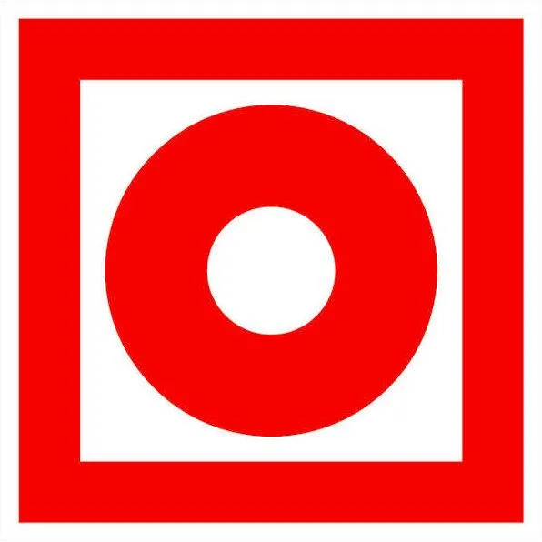 Знак пластик F10 "Кнопка включения установок (систем) пожарной автоматики" (200x200) фотолюминесцентный EKF