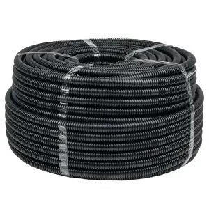 Труба гофр. негорючая безгалог. FRHF с протяжкой d50 мм (20 м) черн. EKF-Plast FRHF-50