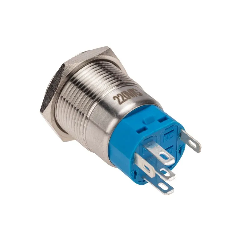 Кнопка антивандальная Ø19 250В Фикс (5с) OFF-ON/ON-OFF подсв/зеленая REXANT - Фото 3