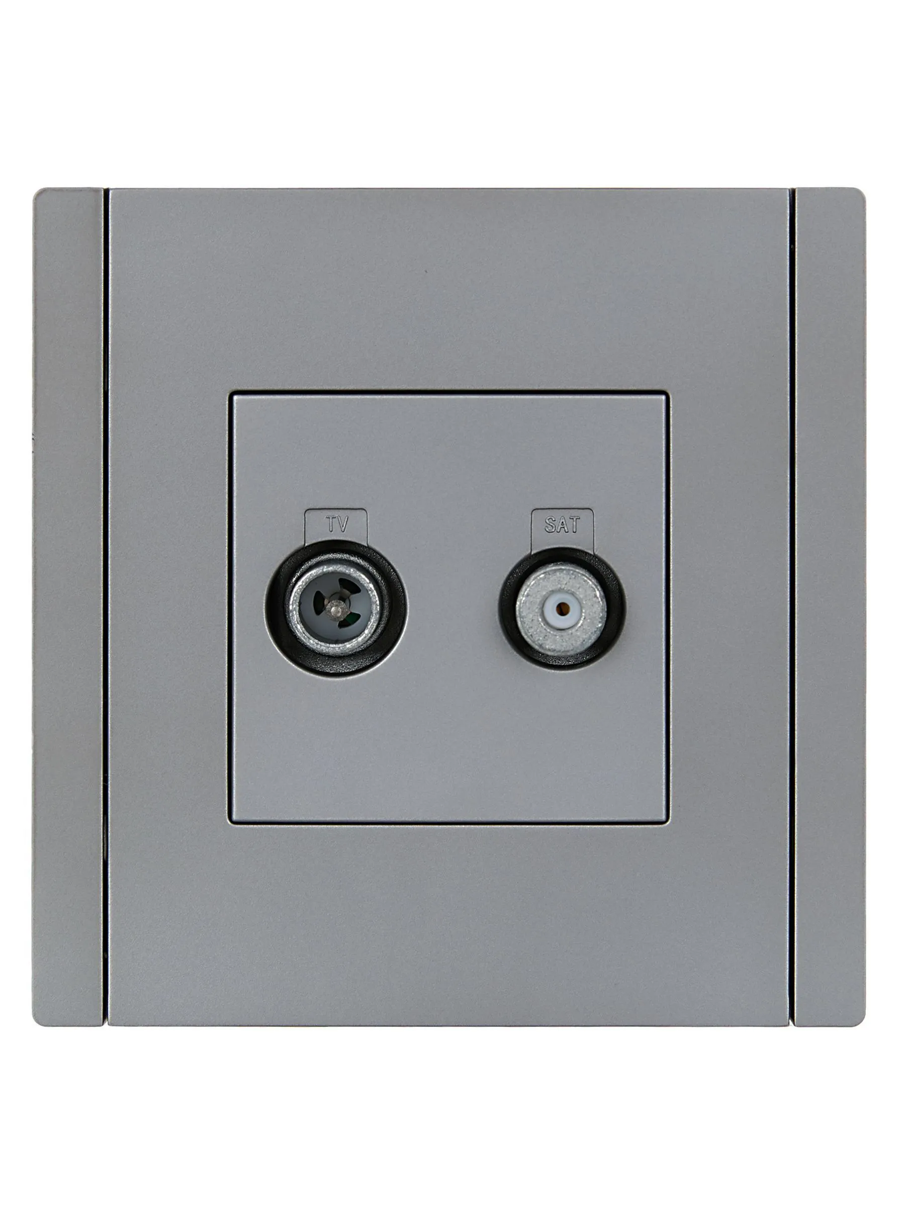 FORTE&PIANO Розетка двойная TV+SAT FP538 сталь IEK - Фото 5