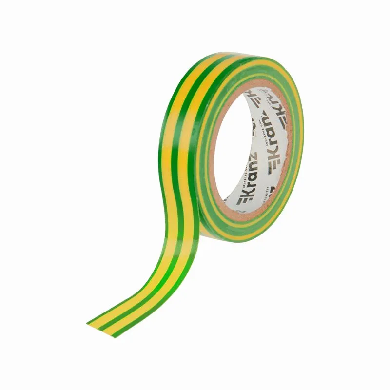 Изолента ПВХ 0,13х15мм, 10м, желто-зеленая KRANZ - Фото 3