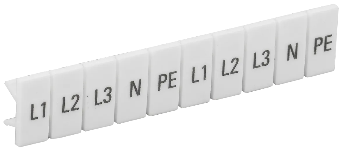 Маркеры для КПИ-2,5мм2 с символами "L1, L2, L3, N, PE" IEK