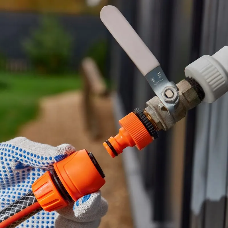 Коннектор для шланга, быстросъемный, 1/2", с аквастопом ЧЕТЫРЕ СЕЗОНА - Фото 2