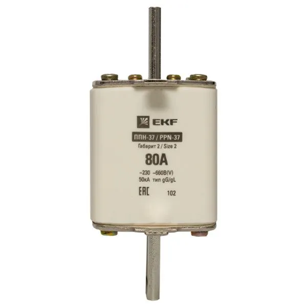 Плавкая вставка ППН-37 400/80А габарит 2 EKF - Фото 4