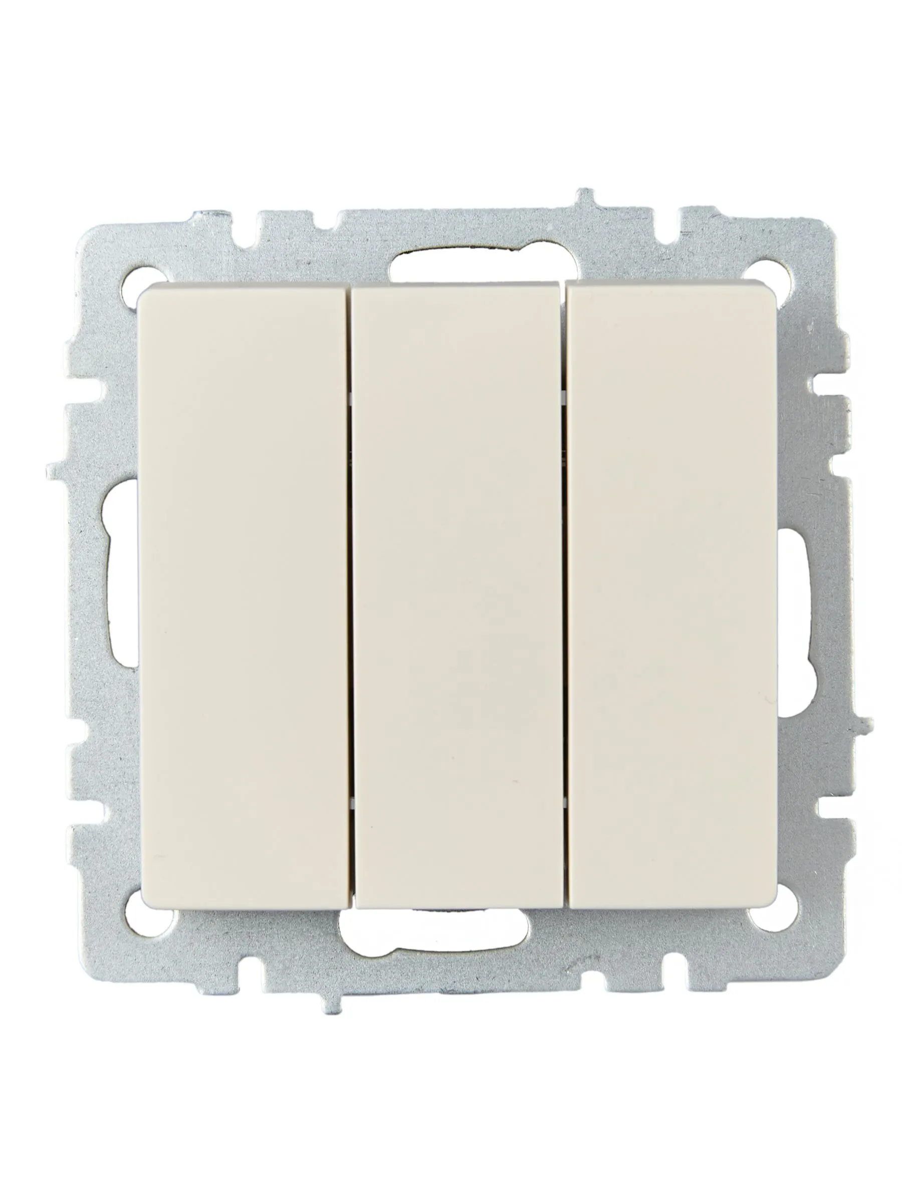 BRITE Выключатель 3-клавишный 10А ВС10-3-0-БрКр бежевый IEK - Фото 6