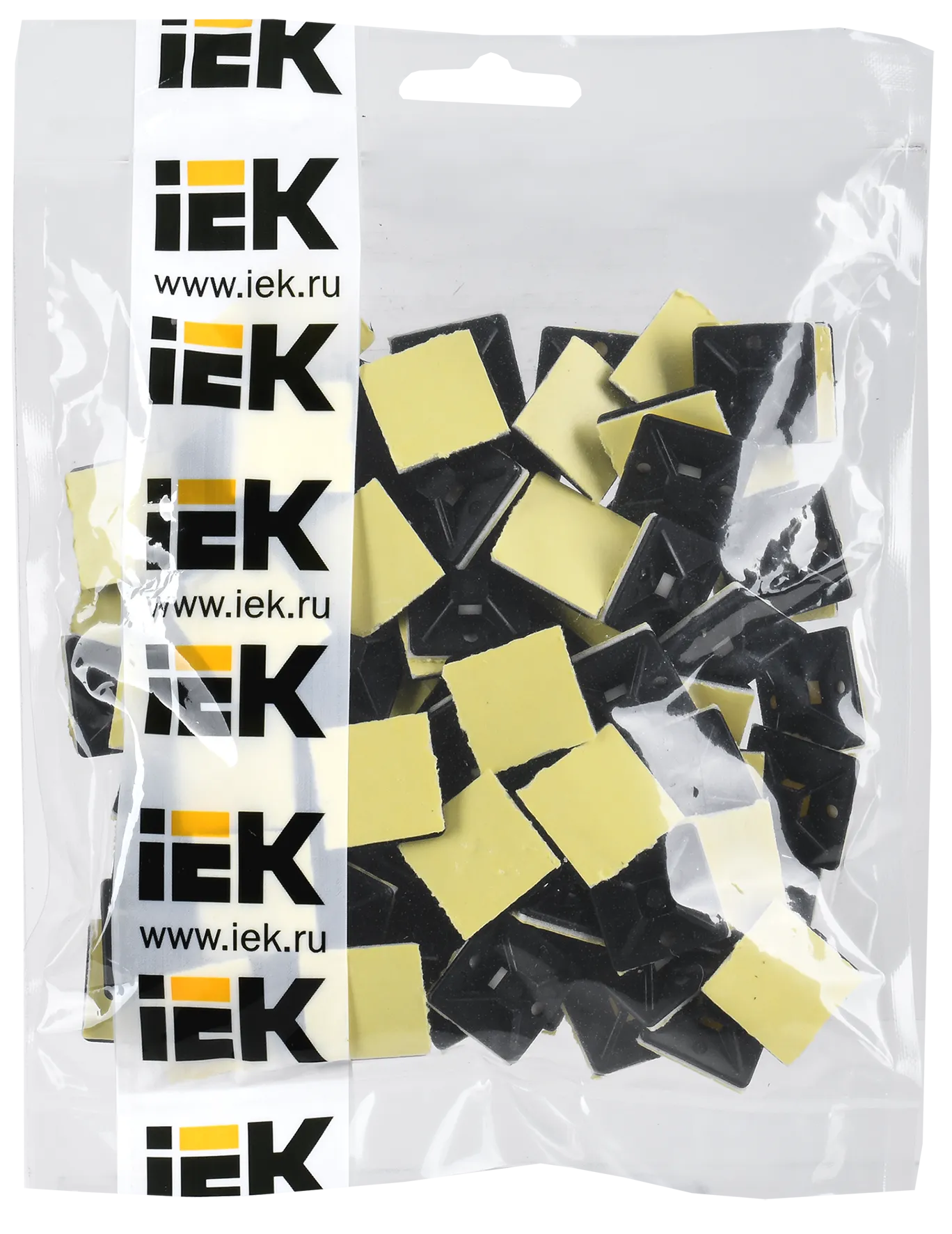 Площадка самоклеящаяся 20х20 черная под хомуты (100шт) IEK - Фото 2