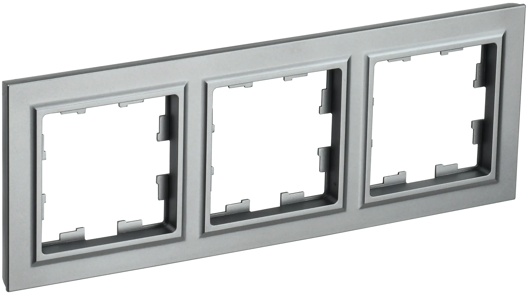 BRITE Рамка 3-местная РУ-3-БрС сталь IEK