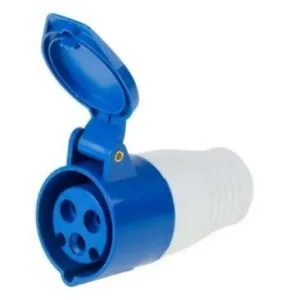 Розетка переносная 213 2Р+РЕ, 16А, 250В IP44 DEKRON 0908-0015