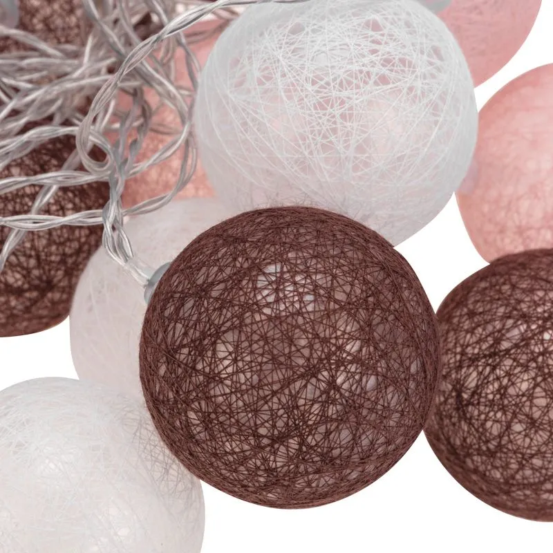 Тайские фонарики Вельвет 3,5 м, 20 LED, прозрачный ПВХ, теплый белый, питание USB NEON-NIGHT - Фото 4